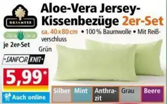 Norma Dreamtex Aloe-Vera Jersey Kissenbezüge 2er Set Angebot