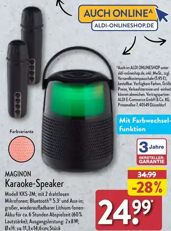 Aldi Nord MAGINON Karaoke-Speaker Angebot