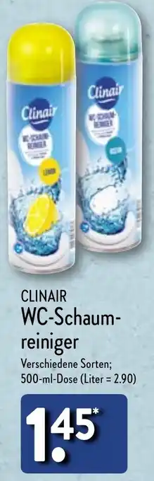 Aldi Nord CLINAIR WC-Schaumreiniger 500 ml Dose Angebot