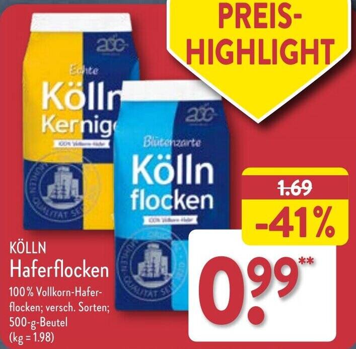 Erstaunlich Klln Haferflocken Angebot Bilder