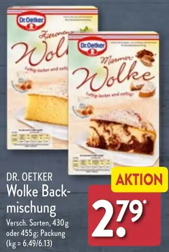 Aldi Nord DR. OETKER Wolke Backmischung 430 g oder 455 g Angebot