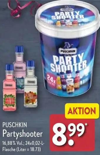 Aldi Nord PUSCHKIN Partyshooter 24x0,02 L Flasche Angebot