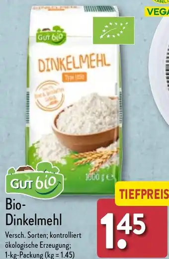 Aldi Nord Gut bio Bio-Dinkelmehl 1 kg Packung Angebot