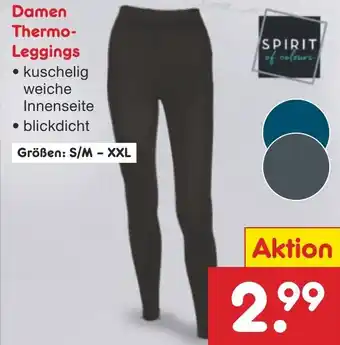 Netto Marken-Discount SPIRIT Damen Thermo-Leggings Angebot