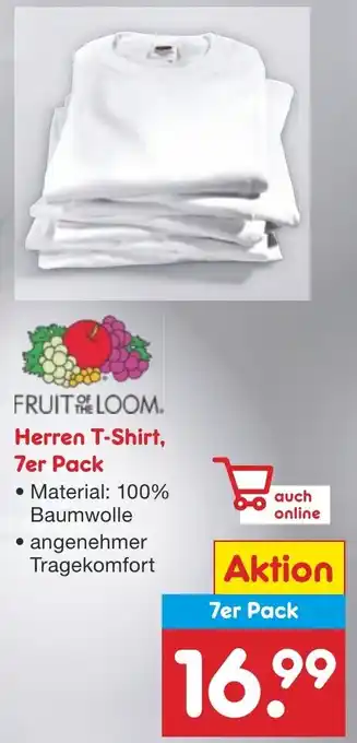 Netto Marken-Discount FRUIT OF THE LOOM Herren T-Shirt, 7er Pack Angebot