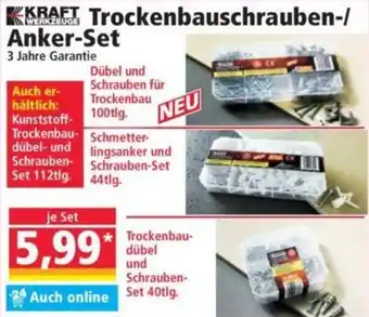 Norma KRAFT WERKZEUGE Trockenbauschrauben/Anker-Set Angebot