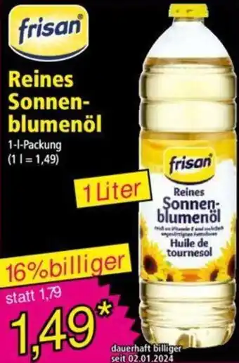 Norma frisan Reines Sonnenblumenöl 1 Liter Angebot