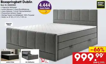 Netto Marken-Discount MÖBEL PUNKT Boxspringbett Dublin Angebot