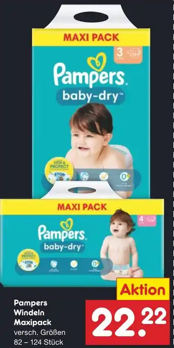 Netto Marken-Discount Pampers Windeln Maxipack 82-124 Stück Angebot