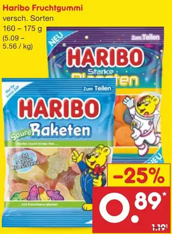 Netto Marken-Discount Haribo Fruchtgummi 160 - 175 g Angebot