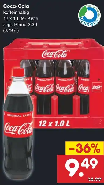 Netto Marken-Discount Coca-Cola 12 x 1 Liter Kiste Angebot