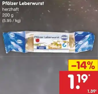 Netto Marken-Discount Pfälzer Leberwurst 200 g Angebot