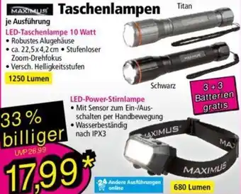 Norma MAXIMUS Taschenlampen Angebot