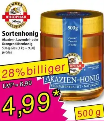 Norma BIHOPHAR Honig Sortenhonig 500 g Glas Angebot