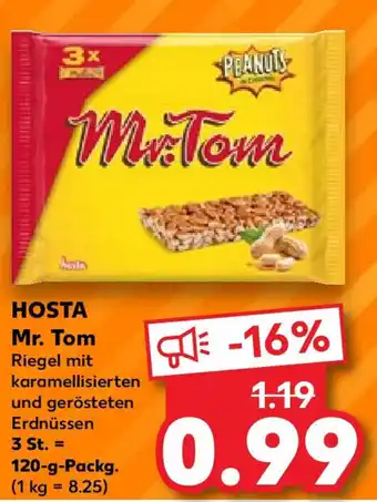 Kaufland HOSTA Mr. Tom Riegel 120 g Packg. Angebot