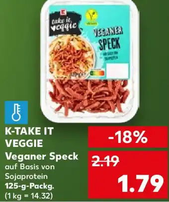 Kaufland K-TAKE IT VEGGIE Veganer Speck 125 g Packg. Angebot