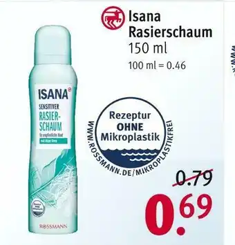 Rossmann Isana rasierschaum Angebot