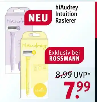 Rossmann Hiaudrey intuition rasierer Angebot