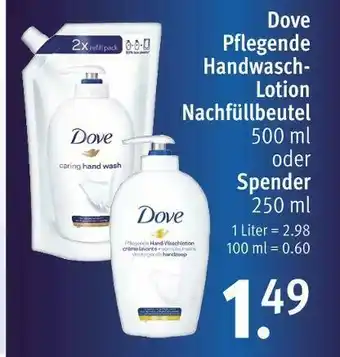 Rossmann Dove pflegende handwasch-lotion nachfüllbeutel oder spender Angebot