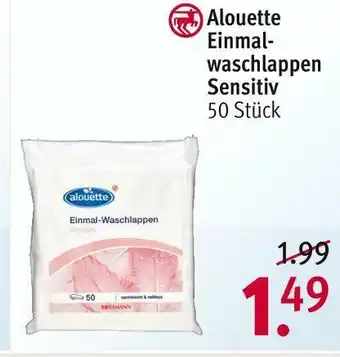 Rossmann Alouette einmalwaschlappen sensitiv Angebot