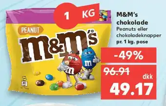 Kaufland M&M's chokolade Peanuts 1 kg. pose Angebot