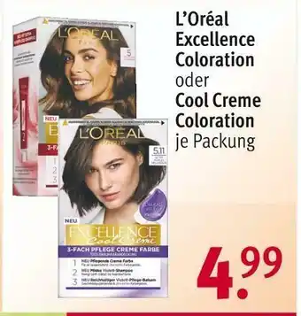 Rossmann L’oréal excellence oder cool creme coloration Angebot