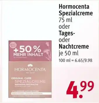 Rossmann Hormocenta spezialcreme, tages- oder nachtcreme Angebot