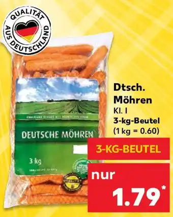 Kaufland Dtsch. Möhren 3-kg-Beutel Angebot