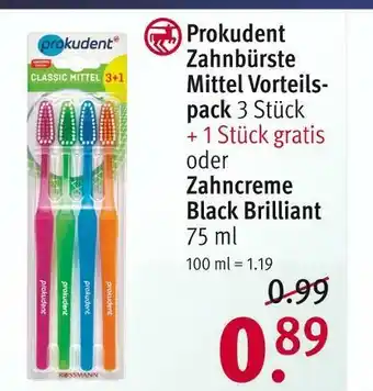 Rossmann Prokudent zahnbürste mittel vorteilspack Angebot