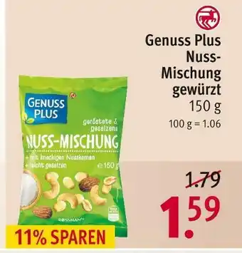 Rossmann Genuss plus nuss-mischung gewürzt Angebot