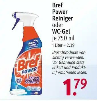 Rossmann Bref power reiniger oder wc-gel Angebot