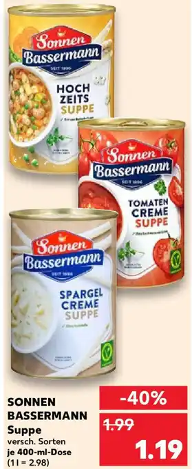 Kaufland SONNEN BASSERMANN Suppe 400 ml Dose Angebot