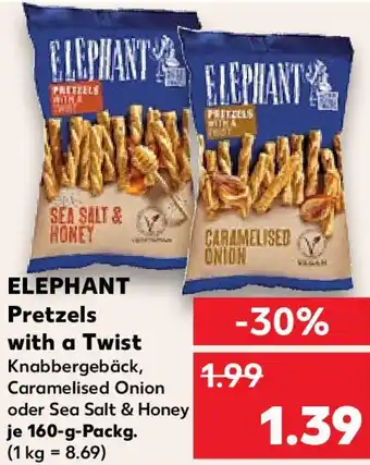 Kaufland ELEPHANT Pretzels with a Twist 160 g Packg. Angebot