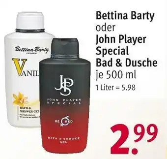 Rossmann Bettina barty oder john player special bad & dusche Angebot