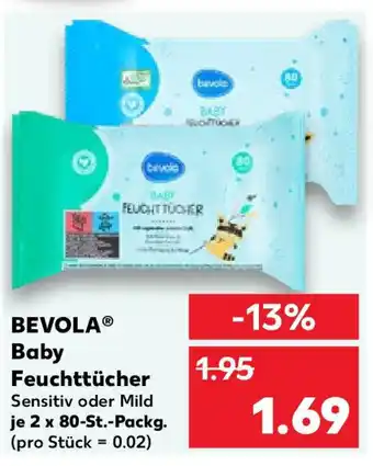 Kaufland BEVOLA Baby Feuchttücher 2 x 80 St.Packg. Angebot