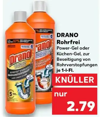 Kaufland DRANO Rohrfrei Power-Gel oder Küchen-Gel 1 l Fl. Angebot