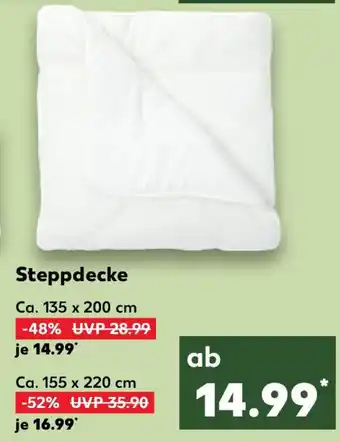 Kaufland Steppdecke Cca. 135 x 200 cm Angebot