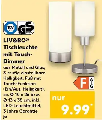 Kaufland LIV&BO Tischleuchte mit Touch-Dimmer Angebot