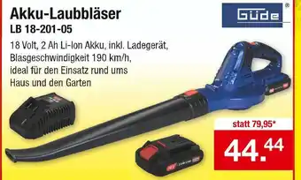 Zimmermann Güde akku-laubbläser lb 18-201-05 Angebot