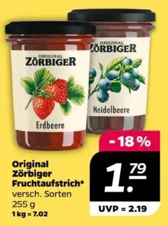 NETTO Original Zörbiger Fruchtaufstrich 255 g Angebot