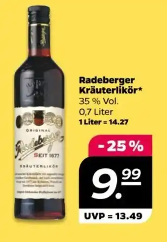 NETTO Radeberger Kräuterlikör 0,7 Liter Angebot