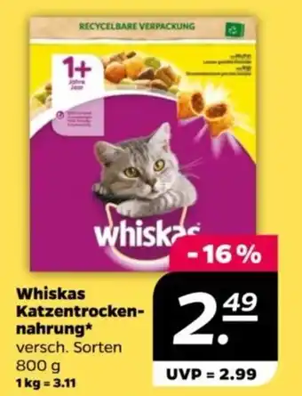 NETTO Whiskas Katzentrocken-nahrung 800 g Angebot