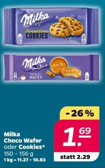 NETTO Milka Choco Wafer oder Cookies 150 - 156 g Angebot