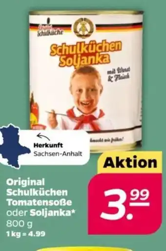 NETTO Original Schulküchen Tomatensoße oder Soljanka 800 g Angebot