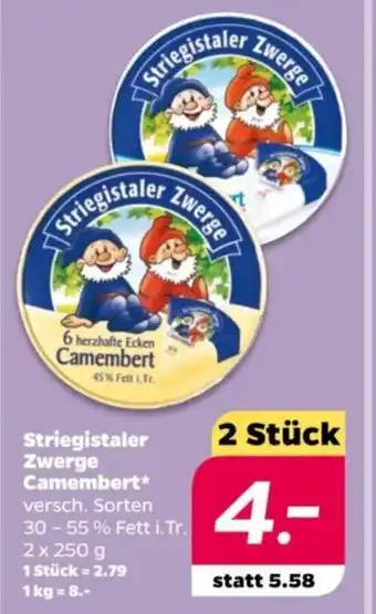 NETTO Striegistaler Zwerge Camembert 2 x 250 g Angebot