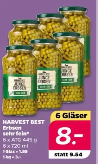 NETTO HARVEST BEST Erbsen sehr fein 6 x 720 ml Angebot