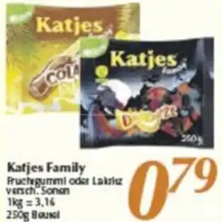 inkoop Katjes Family Fruchtgummi oder Lakritz 250 g Beutel Angebot