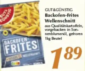 inkoop GUT&GÜNSTIG Backofen-Frites Wellenschnitt 1kg Beutel Angebot