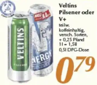 inkoop Veltins Pilsener oder V+ 0,5 L DPG-Dose Angebot