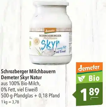 CITTI Markt Schrozberger Milchbauern Demeter Skyr Natur 500 g Angebot